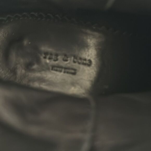 rag & bone New York Hallow Gray Leather Heeled Ankle Boots Booties Shoes Size 35 - Picture 11 of 14